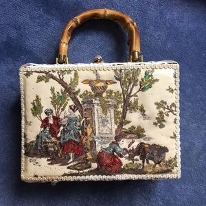 SOLD Gorgeous bamboo handled purse. Handmade in Japan